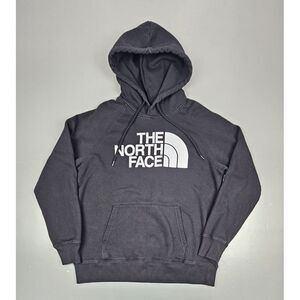 The North Face Hoodie Womens Medium. Black White Spellout‎ Sweatshirt.